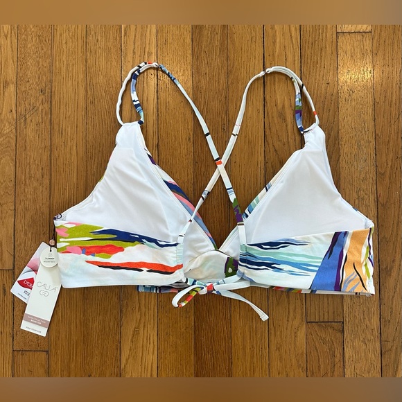 CALIA Womens Double Strap
Triangle Bikini Swim Top Tie Back NWT. Size 2x - Picture 4 of 7